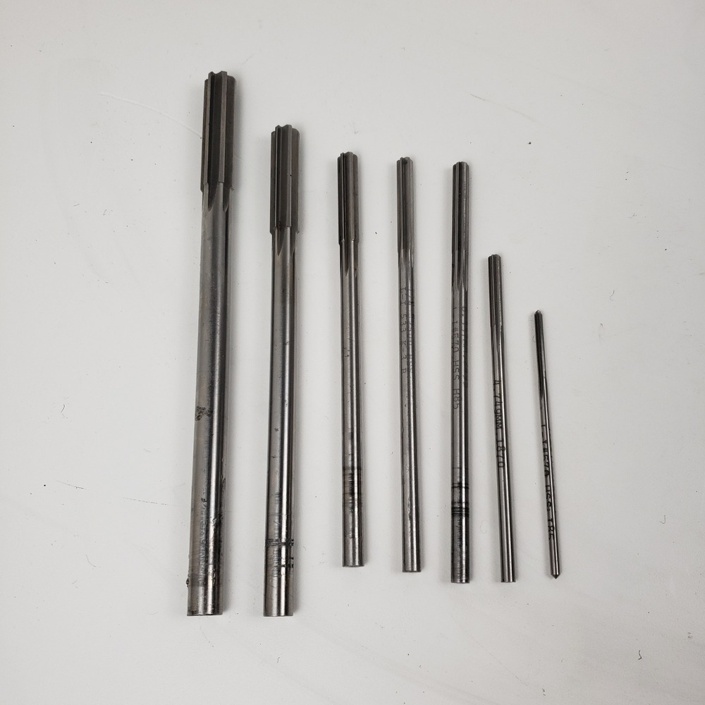 7pc L&I Lavallee & Ide 570 HSS Straight Flute Chucking Reamer Set